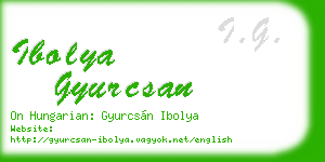 ibolya gyurcsan business card